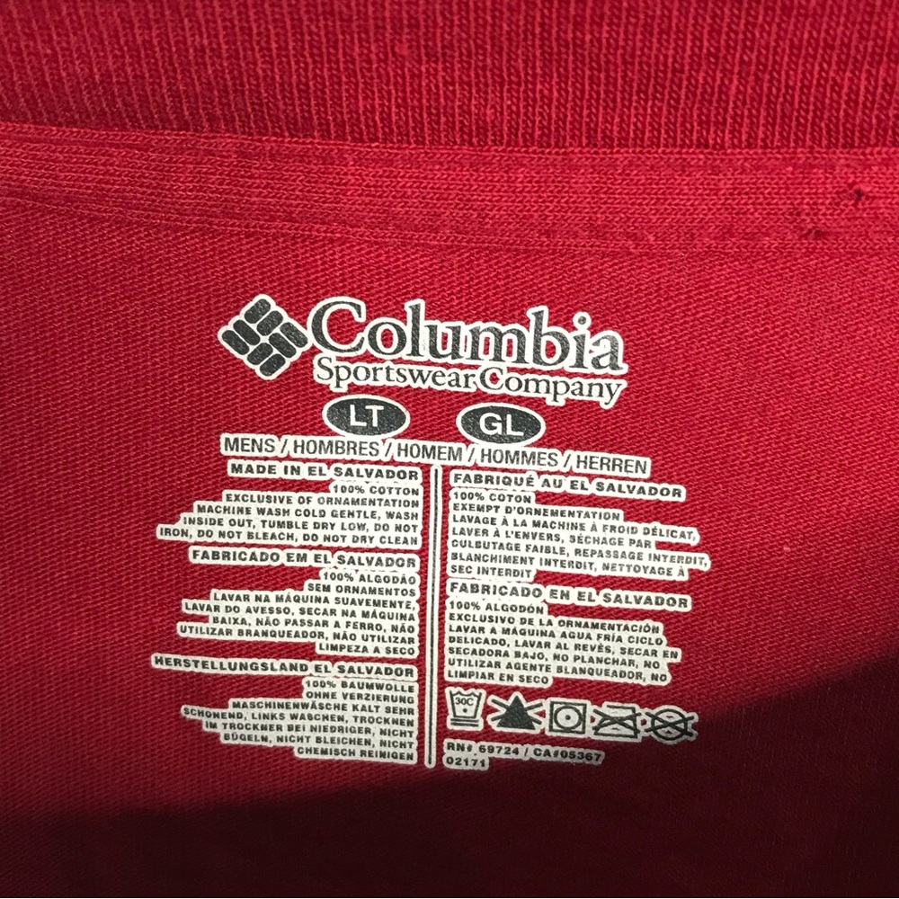 NWT Columbia Tshirt Men's LT Red Cause Dinner Doesn't Shoot Itself Deer Buck - Picture 4 of 8